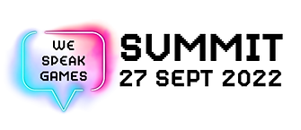 Logo for WE SPEAK GAMES SUMMIT - 14 SEPT 2022.